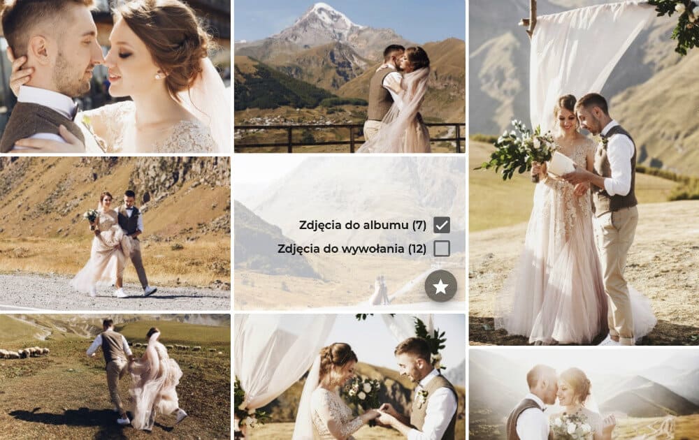 Galeria zdjęć z otwartym oknem do selekcji zdjęć