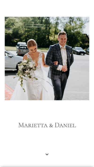 Okładka galerii weselnej na telefonie