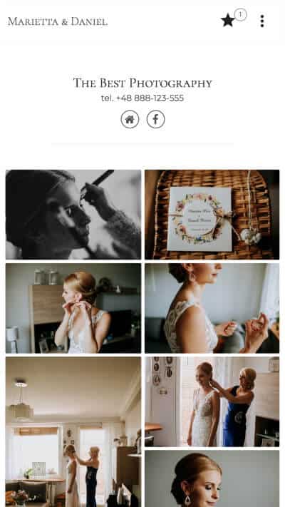 Galeria wesele zdjęcie na telefonie