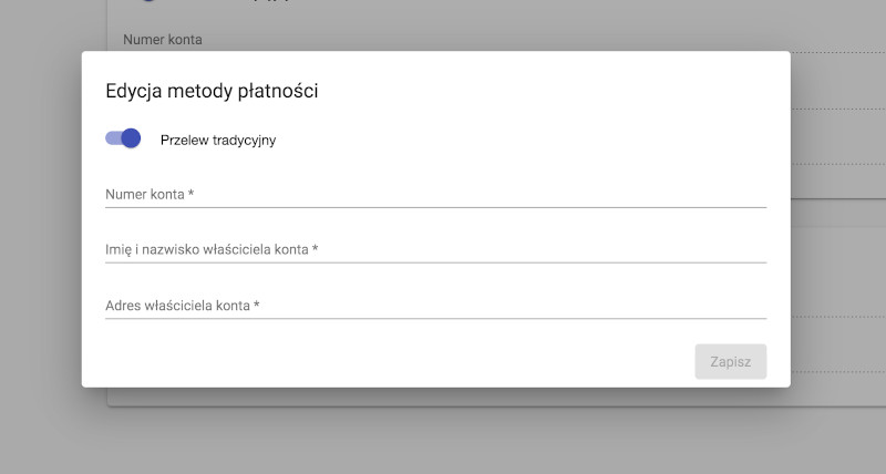 Konfiguracja przelewu tradycyjnego w Photonesto