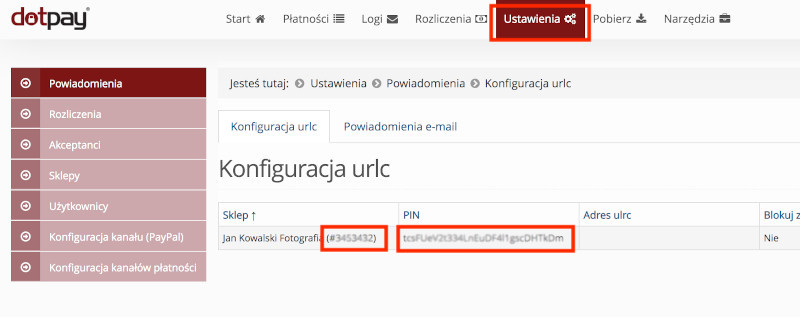 Konfiguracja Dotpay w Photonesto