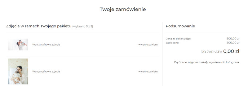 Zamówienie opłacone
