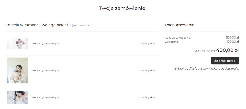 Zamówienie opłacone