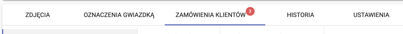 Widok fotografa na galerię z zamówieniami