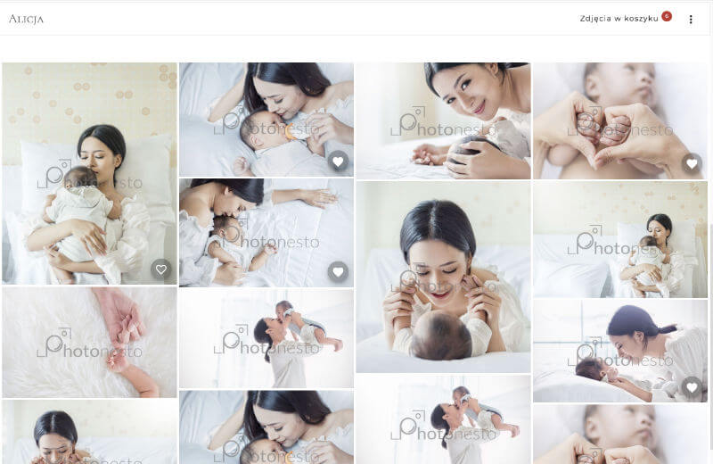 Responsive gallery on mobile device