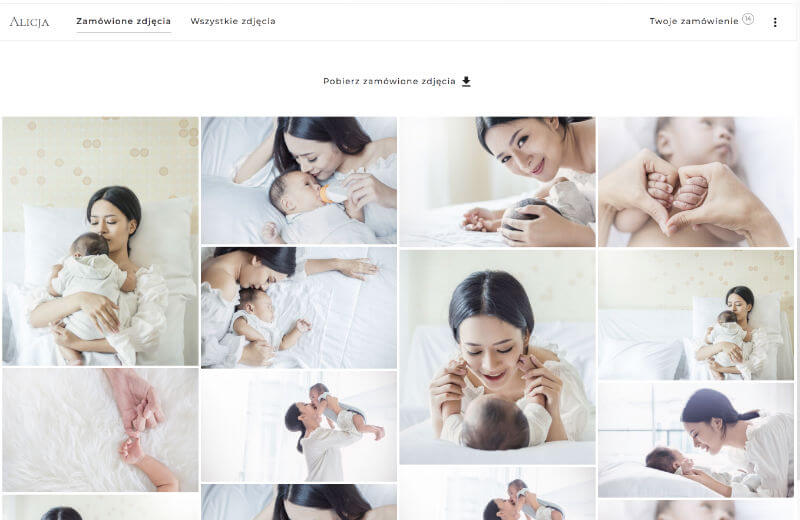 Responsywna galeria na laptopie